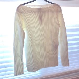 White Scoop Neck Sweater